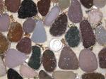 MEDIUM FREE-FORM AGATE DRUZY PENDANT with SILVER ELECTROPLATE EDGE, WIRE-EYE AND BAIL, 26mm to 35mm