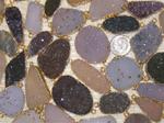 MEDIUM FREE-FORM AGATE DRUZY CONNECTOR with GOLD ELECTROPLATE EDGE and TWO WIRE-EYES, 26mm to 35mm