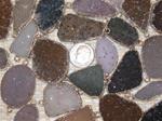 MEDIUM FREE-FORM AGATE DRUZY CONNECTOR with SILVER ELECTROPLATE EDGE and TWO WIRE-EYES, 26mm to 35mm