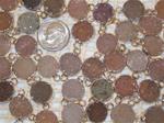 12mm ROUND AGATE DRUZY CONNECTOR with SILVER ELECTROPLATE EDGE and TWO WIRE-EYES