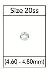 SIZE 20ss DIAMANTE BRAND LEAD FREE MACHINE CUT RHINESTONES