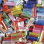 10 to 12 colors of Transparent Silver Lined Beads - #2 SIZE