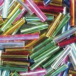 10 to 12 colors of Transparent Silver Lined Beads - #5 SIZE