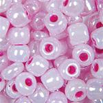 Dark Pink Pearlized Ceylon Coated - 5/0 SIZE