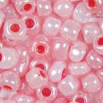 Strawberry Pink Pearlized Ceylon Coated - 5/0 SIZE