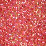 Transparent Amber with Pink Line - 10/0 SIZE