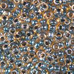 Transparent Amber with Grey Line - 10/0 SIZE