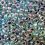 Transparent Lt Emerald with Grey Line - 10/0 SIZE