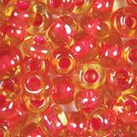 Transparent Amber with Pink Line - 5/0 SIZE