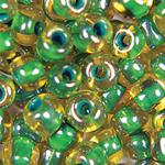 Transparent Yellow with Green Line - 5/0 SIZE