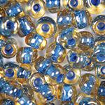 Transparent Amber with Blue Line - 5/0 SIZE