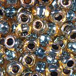 Transparent Amber with Grey Line - 5/0 SIZE