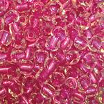 Crystal Clear with Fuschia Lining - 5/0 SIZE