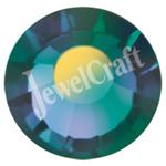 JEWELCRAFT'S PRECIOSA VIVA GLUE ON FLATBACK CRYSTALS IN SIZE 12ss (3.2mm)-  EMERALD AB