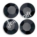 JEWELCRAFT'S CZECH GLASS TWO-CUT EXTRA BRILLIANT HOT FIX RHINESTONES IN SIZE 30ss (6mm)- JET