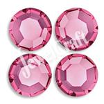 JEWELCRAFT'S CZECH GLASS TWO-CUT EXTRA BRILLIANT HOT FIX RHINESTONES IN SIZE 20ss (5mm)- ROSE