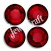 JEWELCRAFT'S CZECH GLASS TWO-CUT EXTRA BRILLIANT HOT FIX RHINESTONES IN SIZE 12ss (3.2mm)- SIAM RUBY