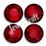 JEWELCRAFT'S CZECH GLASS TWO-CUT EXTRA BRILLIANT HOT FIX RHINESTONES IN SIZE 12ss (3.2mm)- SIAM RUBY