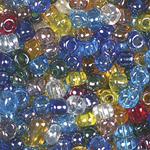 10 to 12 colors of Transparent Luster Coated Beads - 5/0 SIZE