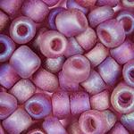 Matte Amethyst Rainbow Beads, Frosted and Iris (AB) coated - 5/0 SIZE