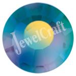 JEWELCRAFT'S PRECIOSA VIVA GLUE ON FLATBACK CRYSTALS IN SIZE 30ss (6mm)-  BLUE ZIRCON AB