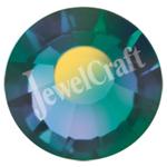 JEWELCRAFT'S PRECIOSA VIVA GLUE ON FLATBACK CRYSTALS IN SIZE 30ss (6mm)-  EMERALD AB