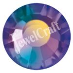 JEWELCRAFT'S PRECIOSA VIVA GLUE ON FLATBACK CRYSTALS IN SIZE 12ss (3.2mm)-  DEEP TANZANITE AB